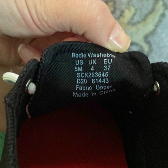 Sperry Black “Bodie” lace-up boys canvas boat shoes Size 5 big boys - Picture 2 of 5